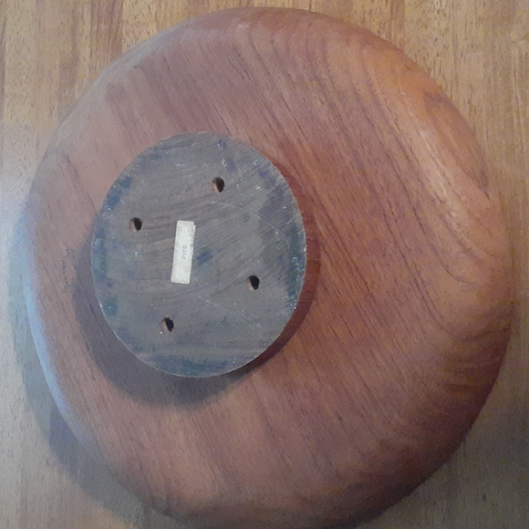 Vintage Teak Handcrafted made in Thailand Lazy Suzan Wood Chip/Snack Tray - Picture 7 of 7